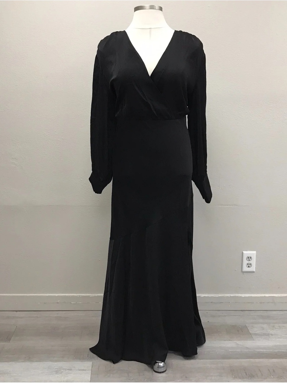 Eloquii Black Satin Maxi Dress - New - Size 22